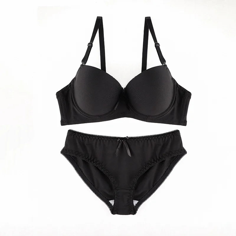 Women’s Sexy Lingerie Set – Detachable Strap Push Up Bra & Panty Set - Harmony Haven - Essentials