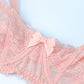 Women's Sheer Floral Lace Balconette Bra – Unlined Underwire Half-Cup Lingerie - Harmony Haven - Essentials
