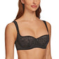 Women's Lace Balconette Bra – Lightly Padded Half-Cup Underwire Lingerie - Harmony Haven - Essentials