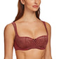 Women's Lace Balconette Bra – Lightly Padded Half-Cup Underwire Lingerie - Harmony Haven - Essentials