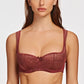 Women's Lace Balconette Bra – Lightly Padded Half-Cup Underwire Lingerie - Harmony Haven - Essentials