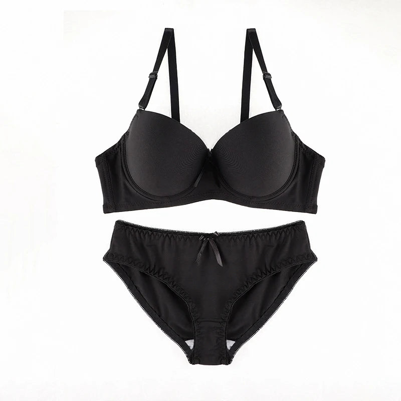 Women’s Sexy Lingerie Set – Detachable Strap Push Up Bra & Panty Set - Harmony Haven - Essentials