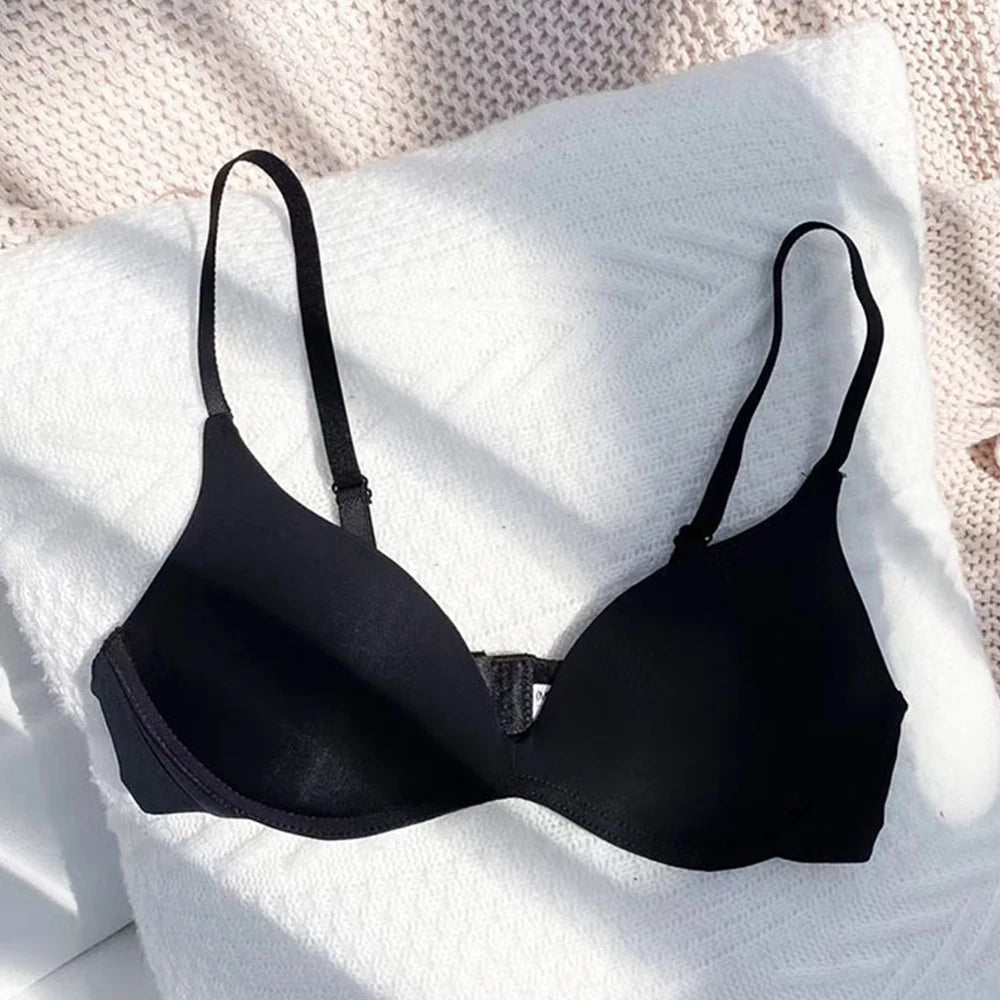 Women's Seamless Wireless Gather Bralette – Ultra-Comfort 3/4 Cup Padded Bra - Harmony Haven - Essentials