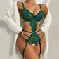 Women's Embroidered Lace Teddy Bodysuit – Deep V Sheer Intimate Babydoll - Harmony Haven - Essentials