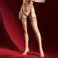 Women's Lace Top Thigh-High Stockings – Sheer Garter Style Fishnet Hosiery - Harmony Haven - Essentials