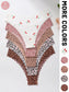 5-Piece Women's Printed Panties Set – Wavy Edge Soft Low-Rise Briefs - Harmony Haven - Essentials