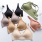 Women's Seamless Leopard Print Bra – Wireless 3/4 Cup Push-Up Bralette - Harmony Haven - Essentials
