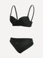 Women’s Lace Up Lingerie Set – Push Up Bra & Panty Steel Ring Underwear - Harmony Haven - Essentials