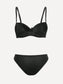 Women’s Lace Up Lingerie Set – Push Up Bra & Panty Steel Ring Underwear - Harmony Haven - Essentials