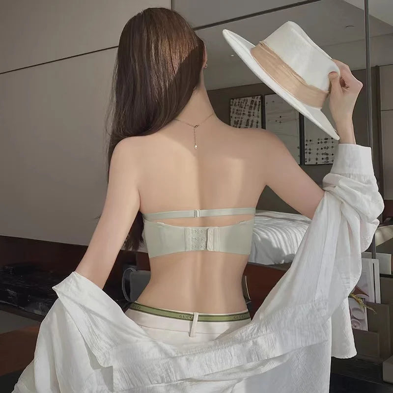Women’s Strapless Push Up Bra – Seamless Wireless Invisible Tube Bra - Harmony Haven - Essentials