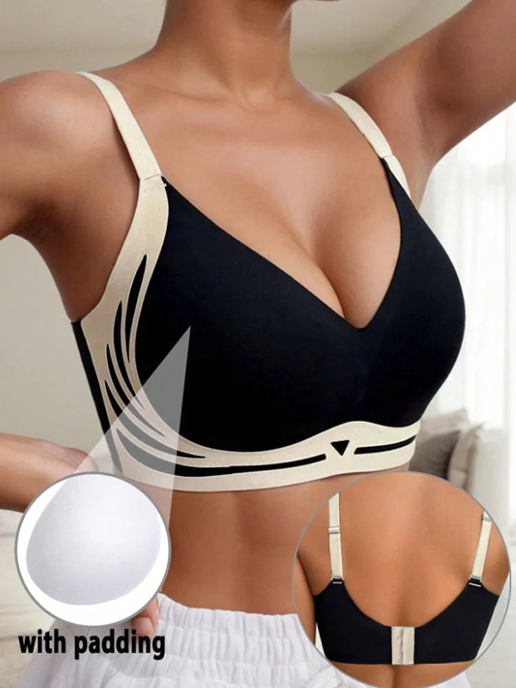 Women’s Wireless Lace Bralette – Sexy Push Up Everyday Comfort Bra - Harmony Haven - Essentials