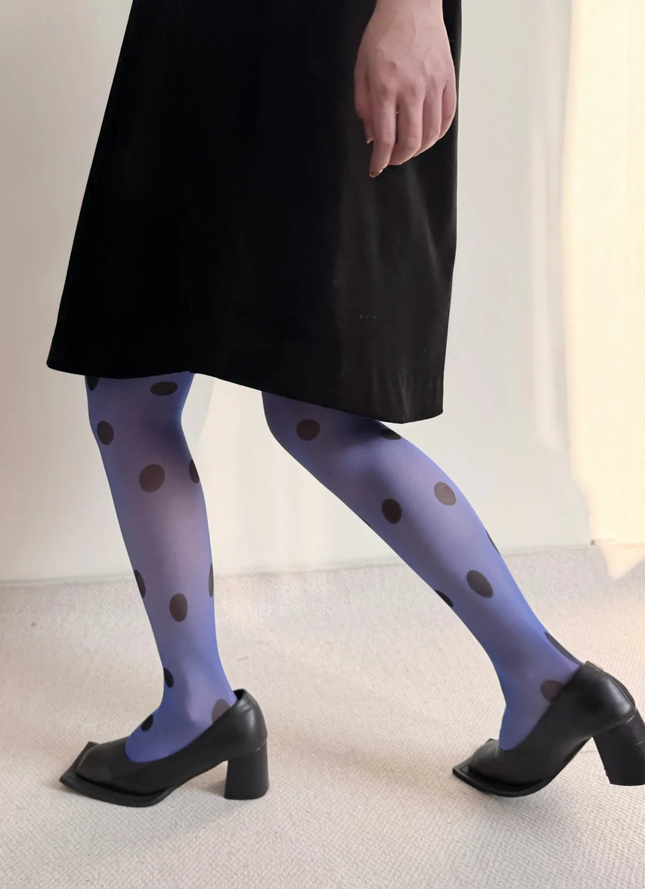 Women's Bold Polka Dot Sheer Tights – Retro Mesh Fashion Stockings - Harmony Haven - Essentials