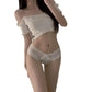 Women's Bow Lace Panties – Low-Rise Cross-Strap Sexy Briefs - Harmony Haven - Essentials