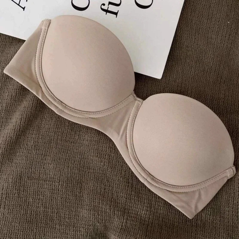 Women's Seamless Push-Up Bralette – Wireless Half-Cup Convertible Bra - Harmony Haven - Essentials