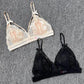 Women's French Lace Bralette – Sheer Floral Wireless Triangle Bra - Harmony Haven - Essentials