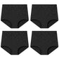 Women's Embroidered High-Waisted Cotton Briefs – Breathable Full-Coverage Everyday Underwear - Harmony Haven - Essentials