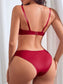 Women’s Lace Up Lingerie Set – Push Up Bra & Panty Steel Ring Underwear - Harmony Haven - Essentials