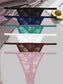 6-Piece Women's Lace Thong Set – Sexy Breathable Low-Rise G-Strings - Harmony Haven - Essentials