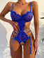 Women's Embroidered Lace Teddy Bodysuit – Deep V Sheer Intimate Babydoll - Harmony Haven - Essentials