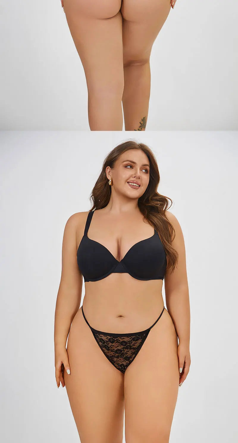 6-Piece Women's Lace Thong Set – Sexy Breathable Low-Rise G-Strings - Harmony Haven - Essentials