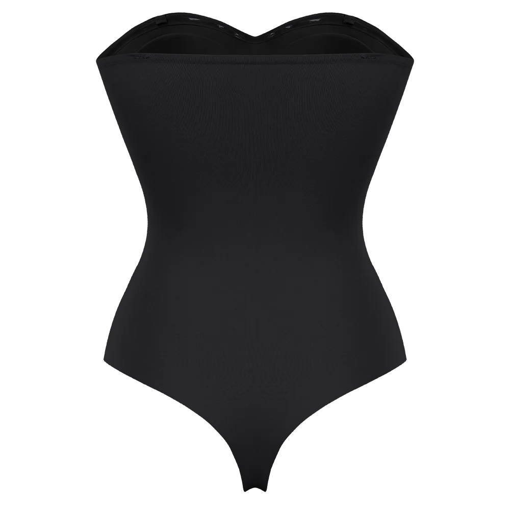 Plus Size Strapless Thong Bodysuit – Seamless Firm Tummy Control Shapewear - Harmony Haven - Essentials