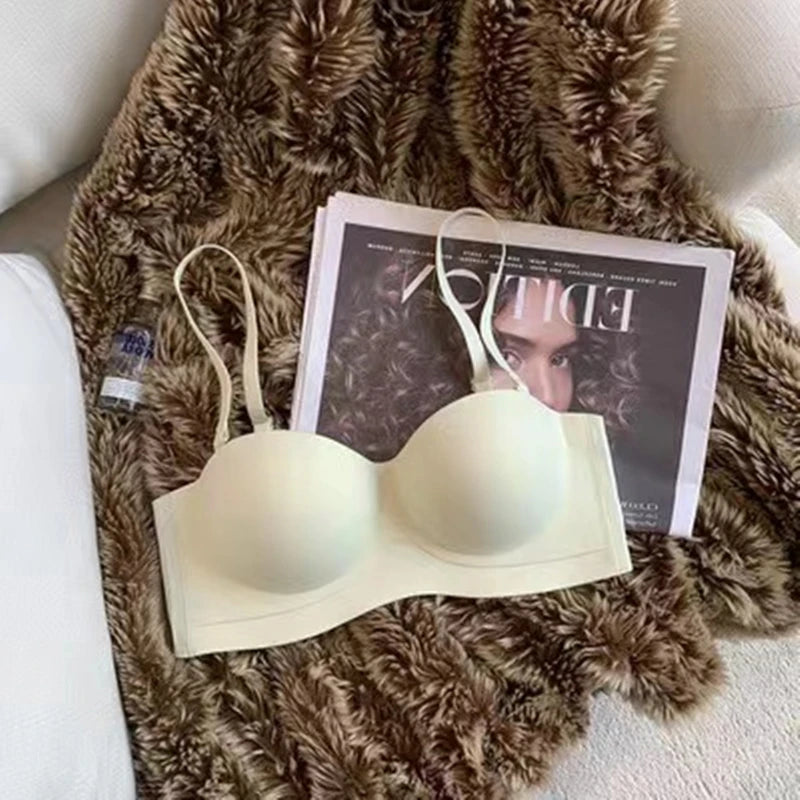 Women’s Strapless Push Up Bra – Seamless Wireless Invisible Tube Bra - Harmony Haven - Essentials