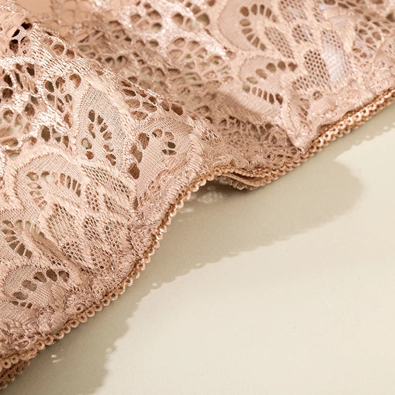 Women's Floral Lace Boyshort Briefs – 3-Piece Breathable Soft Lingerie Set - Harmony Haven - Essentials