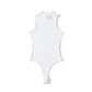 Women's Strappy Backless Ribbed Bodysuit – Sleek White Bodycon Top - Harmony Haven - Essentials