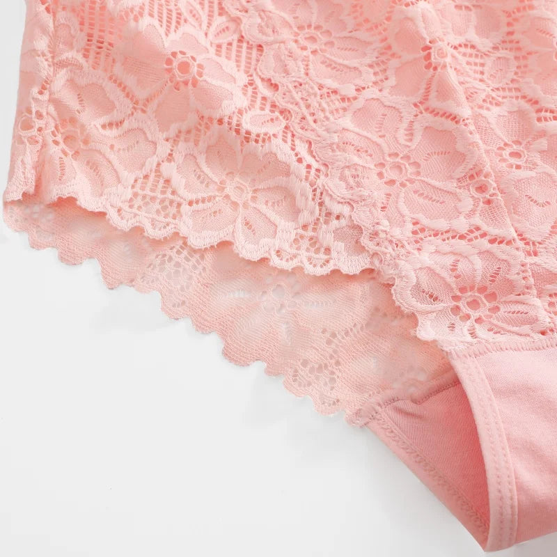 2-Piece Plus Size Lace Panties Set – Luxury Embroidery High-Rise Briefs - Harmony Haven - Essentials