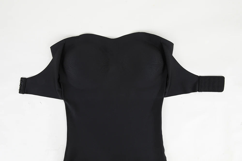 Plus Size Strapless Thong Bodysuit – Seamless Firm Tummy Control Shapewear - Harmony Haven - Essentials