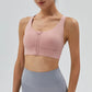 High-Impact Front-Zipper Sports Bra | Shockproof Wireless Gym & Yoga Vest - Harmony Haven - Essentials
