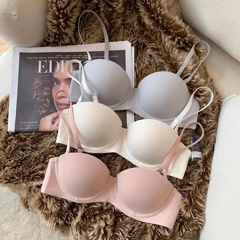 Women's Seamless Wireless Bralette Set – 2-Piece Smooth Comfort Push-Up Bra Pack - Harmony Haven - Essentials