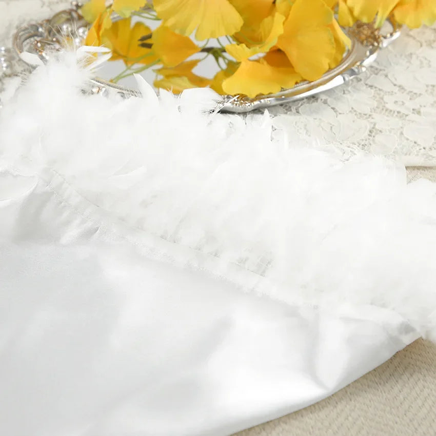 Women's Elegant Satin Bridal Morning Robe – Sheer Lace Accented Kimono Nightwear - Harmony Haven - Essentials