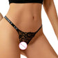 Women’s Sheer Lace Thong Panties – Transparent Mesh Embroidery Low Rise Underwear - Harmony Haven - Essentials