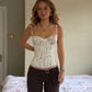 Women's Lace Fishbone Bustier Top – Adjustable Strap Corset Crop Camisole - Harmony Haven - Essentials