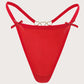 Women’s Red Bow G String Panties – Low Rise Heart Decor Sexy Lingerie - Harmony Haven - Essentials