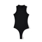 Women's Strappy Backless Ribbed Bodysuit – Sleek White Bodycon Top - Harmony Haven - Essentials